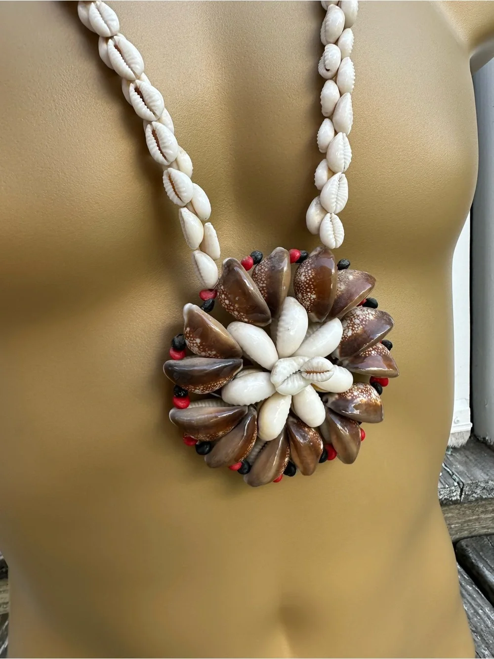 Hidden Fire Shell Pendant Necklace